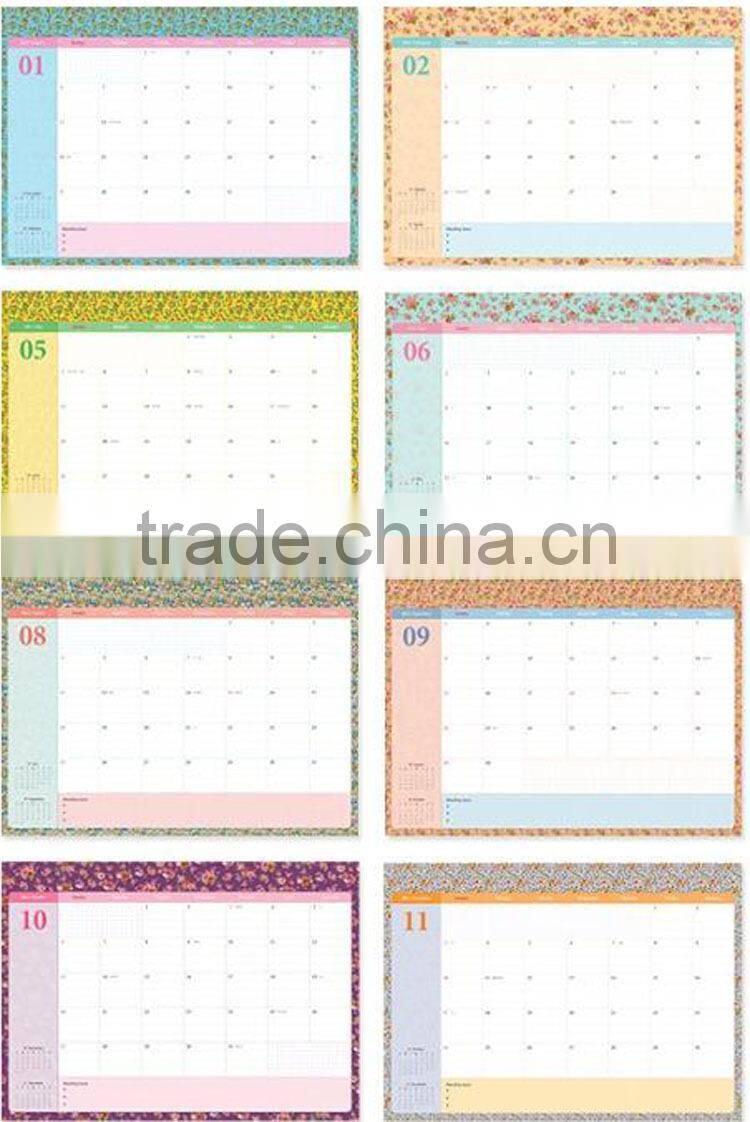2016 The latest desktop calendar new design desk calendar printing