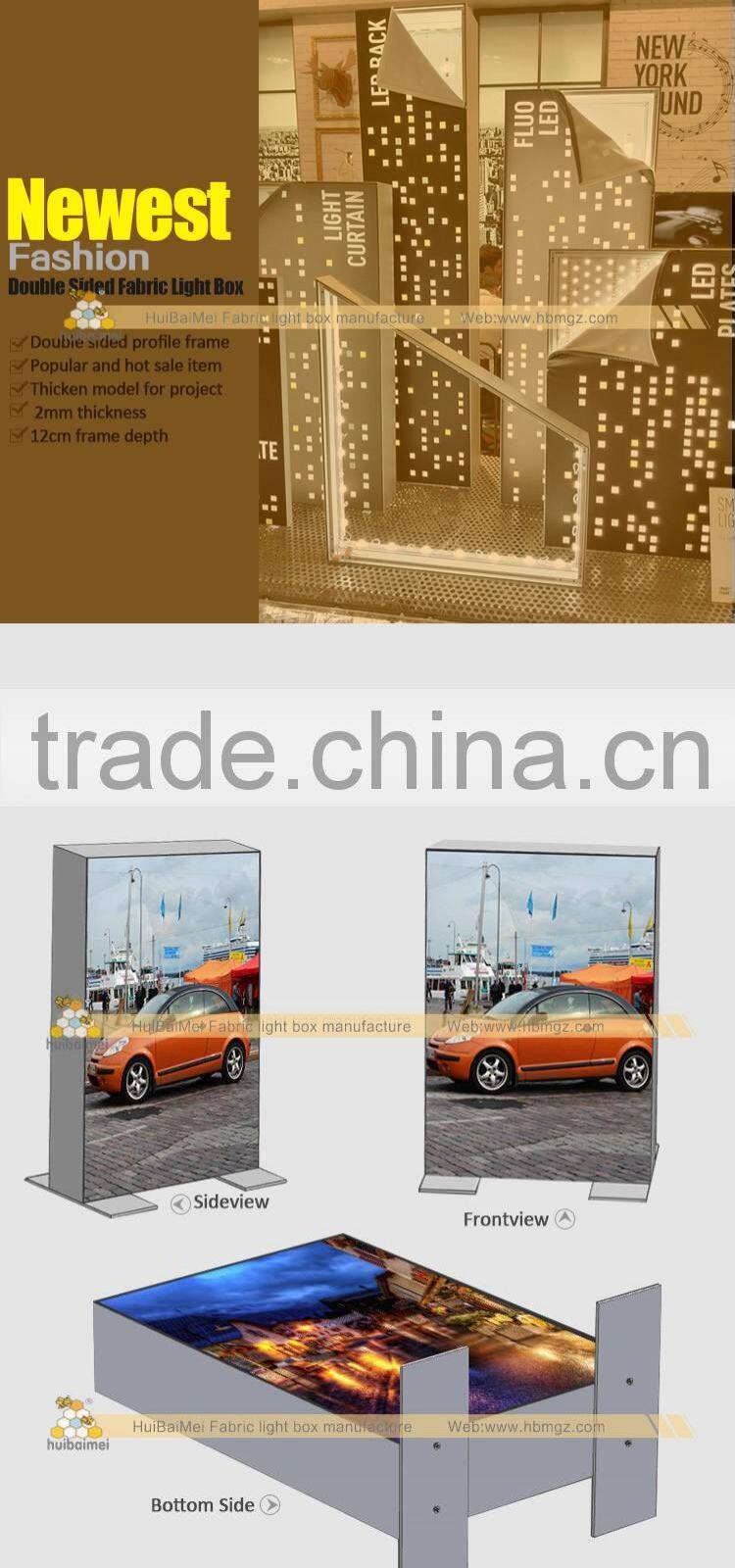 New double sided poster frame lightbox with edge light high power led