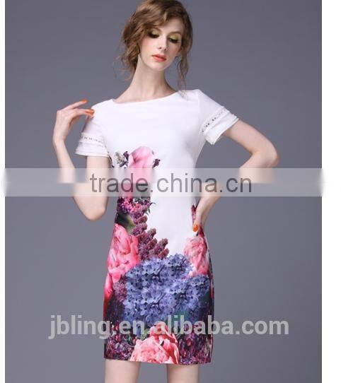 new model fancy printed ladies dress