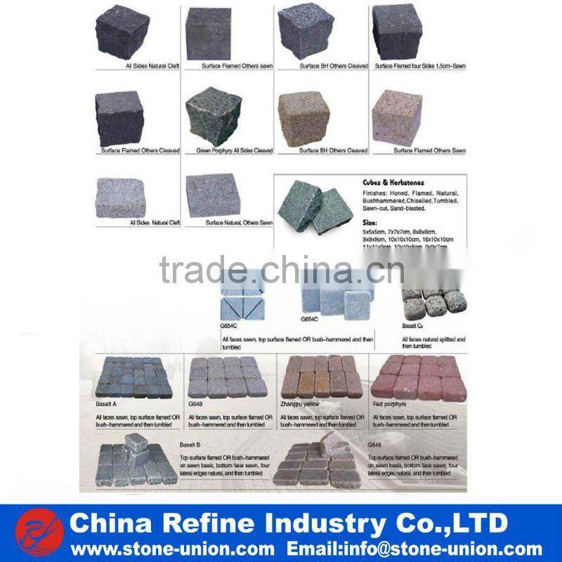 Fan Shaped Grey granite paving stone