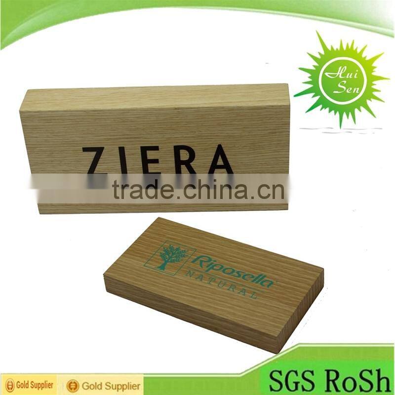 Manufacturer Wood Logo Block with OEM/ODM