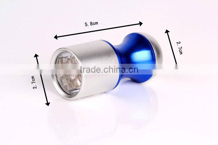 Button battery colorful promotional 6 LED flashlight,aluminium mini flashlight,logo customized led torch keychain flahslight