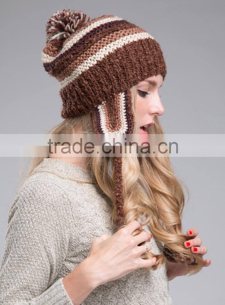 Korean Ladies fashion hat Dan Caesar turtleneck knitted hat Baotou warm winter hat