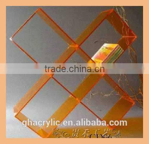 2015 Customized Size Decorate Leaf Acrylic tv shelf designs