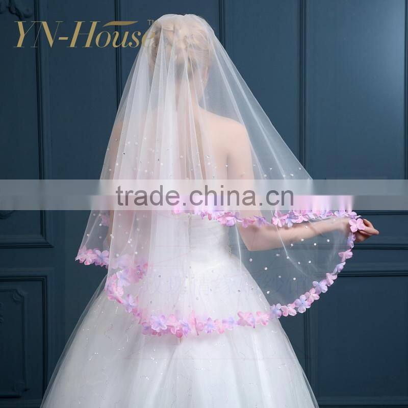 2016 newest colorful plume veil