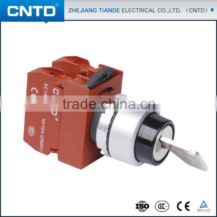 CNTD 22mm Key Knob Push button Switch Stay Put Momentary 2 position 3 position C2SNK