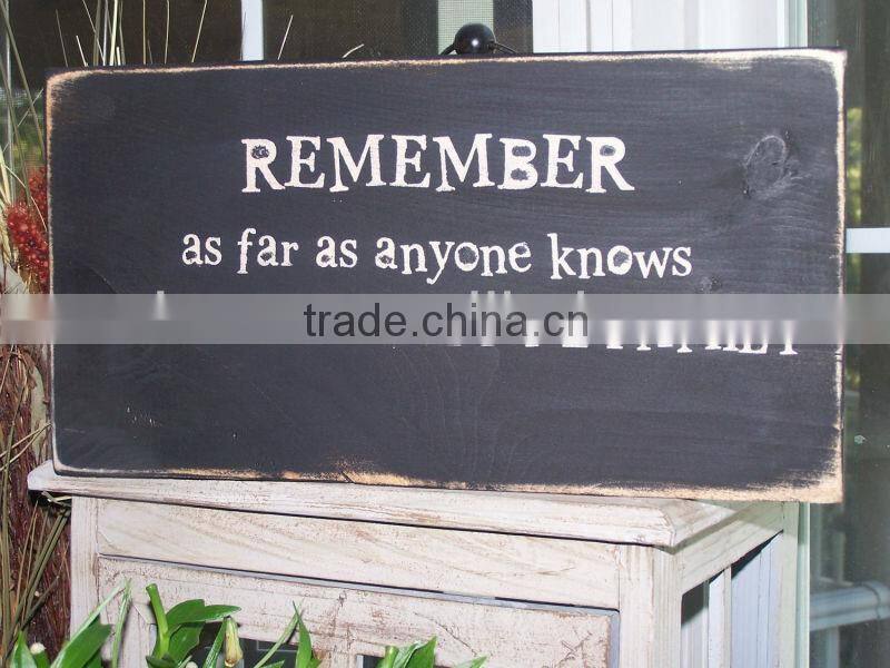 European style wooden plaque for family