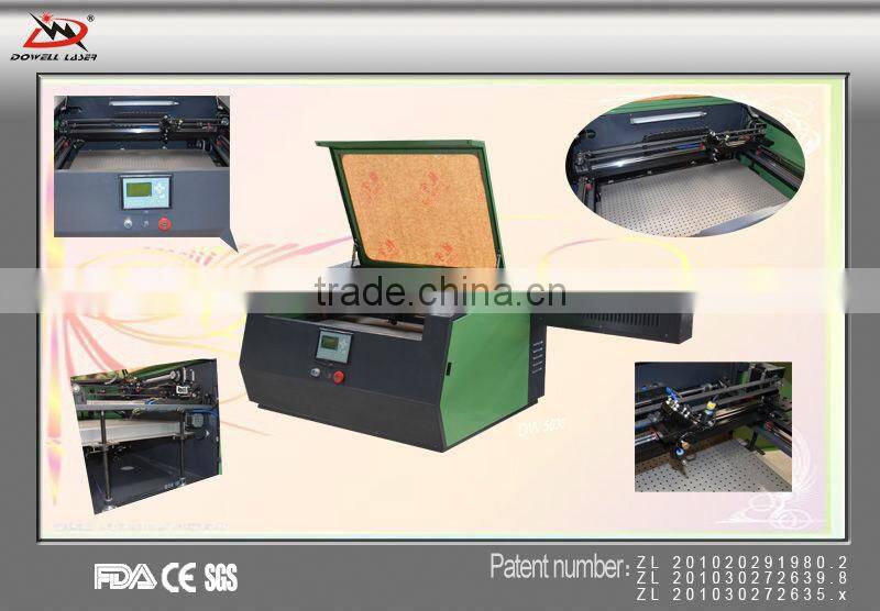 Popular Dowell CO2 desktop laser cutter/non-metal laser cutting machine/CO2 engraver high precision low price