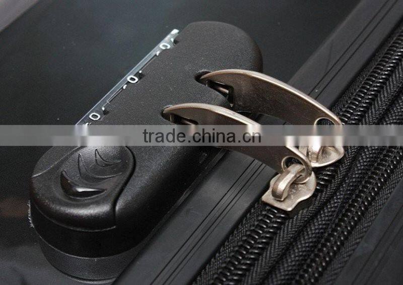 stock ABS+PC 3pcs expandable rolling trolley luggage set closeout