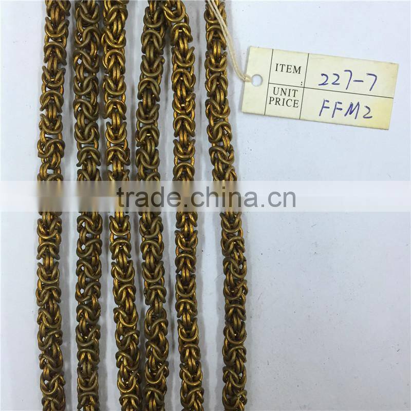 Popular decorative brass handmake chain,Square ellipse chain.Clothing chain, waist chain, bag chain, key chain