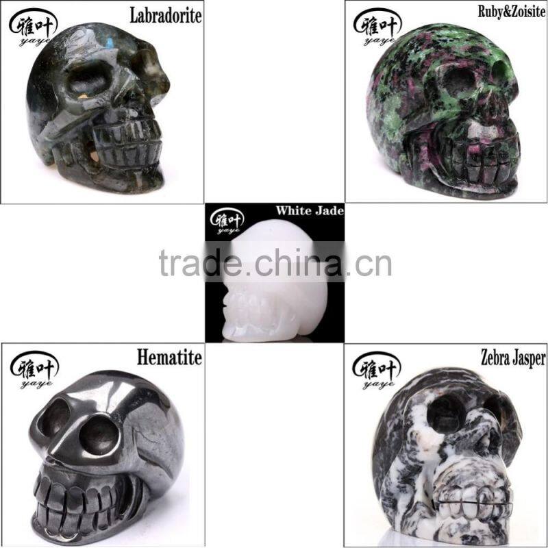 Wholesale 2inch natural Unakite Stone Hand carving Skull