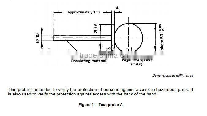 IEC 60529 IP1X Sphere 50mm Diameter Access Probe