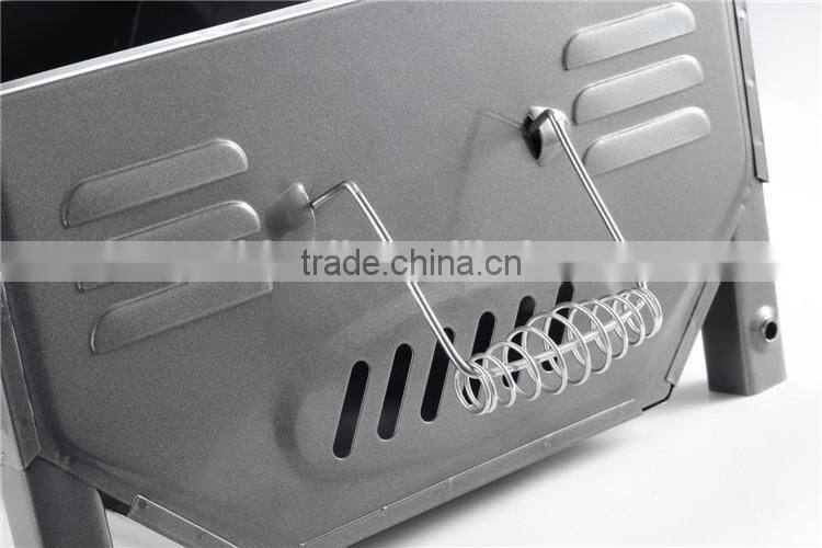 Portable stainless steel charcoal mini barbecue grill