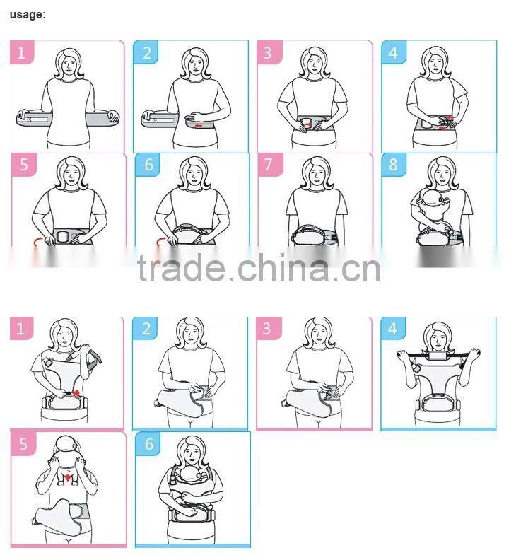 3 in 1 baby carrier with cotton material / hip seat baby carrier