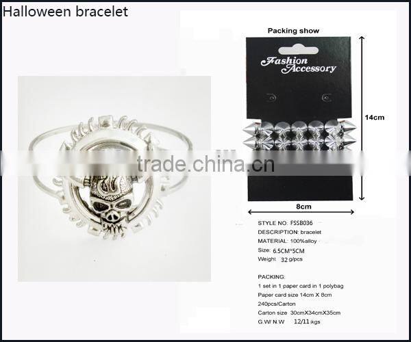 Stainless Steel Silver Jewelry Halloween Tentacles Skeleton Bangle