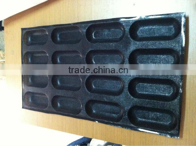 Silicone bread baking form loaf pan with hole with fiberglass reusable for above 4000 times