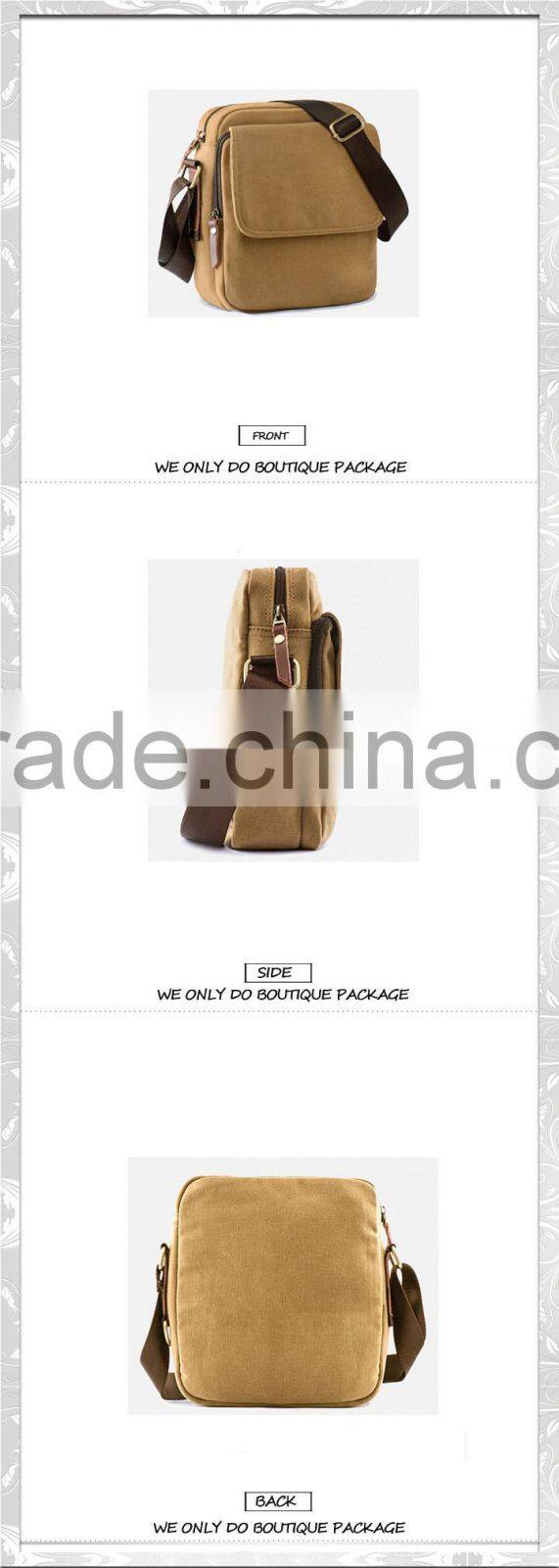 Canvas customize daliy shoulder bag men sling bag
