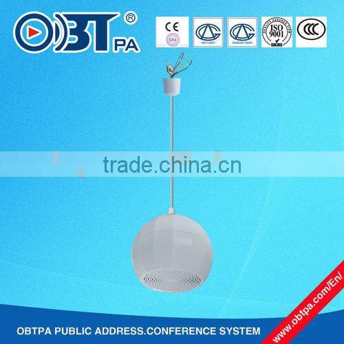 Elegent ball hanging ceiling loudspeaker 100v 20w for coffee shop,shopping mall,lobby