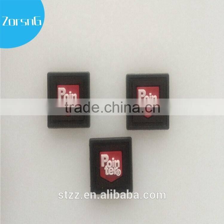 Custom double sides rubber logo clothes zipper puller