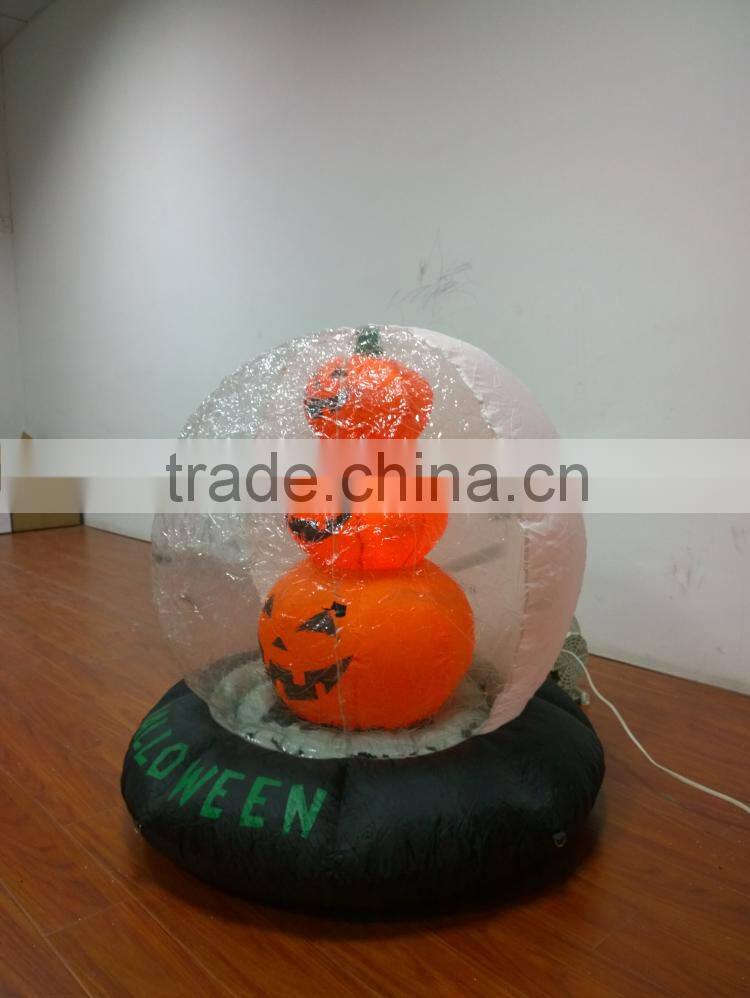 DJ-XT-54 inflatable three smile pumpkins with small bats lighted halloween garden decoration