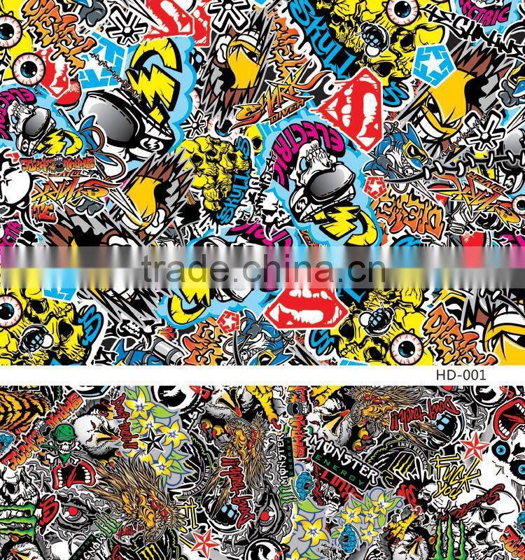 HD-003 High Quality 5x98FT Car Wrapping Film Sticker Bomb