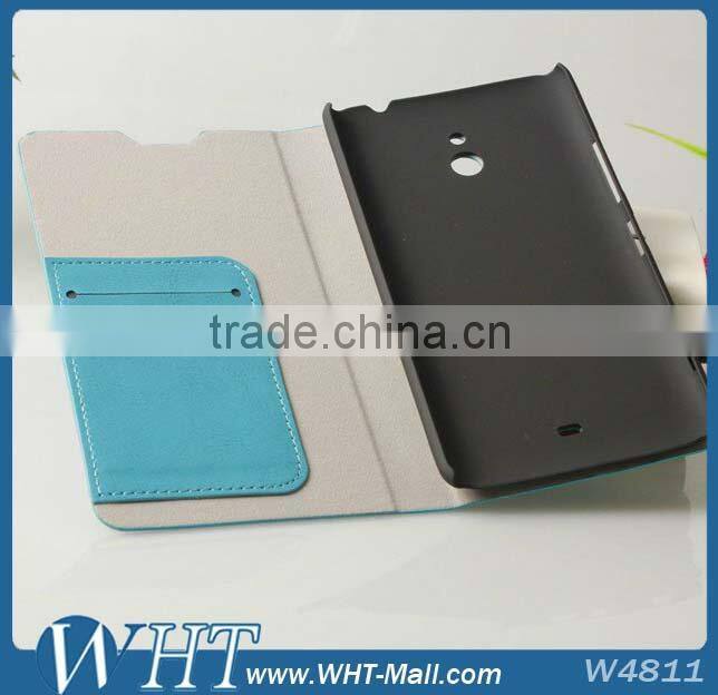 Best Quality For Nokia Lumia 1320 Wood Design Credit Card Slots Leather Case Manufacturer