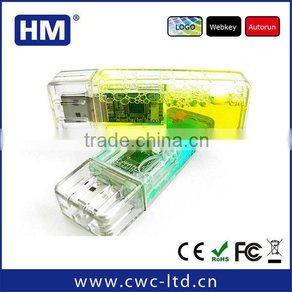 wholesale speical gift usb flash drive liquid logo solution usb water heater with full capacity