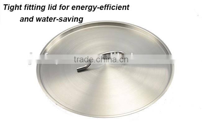 Large Stainless Steel Soup Stock Pots with Composite Bottom Suitable for All Induction Hotel Restaurant Fast Food Equiment