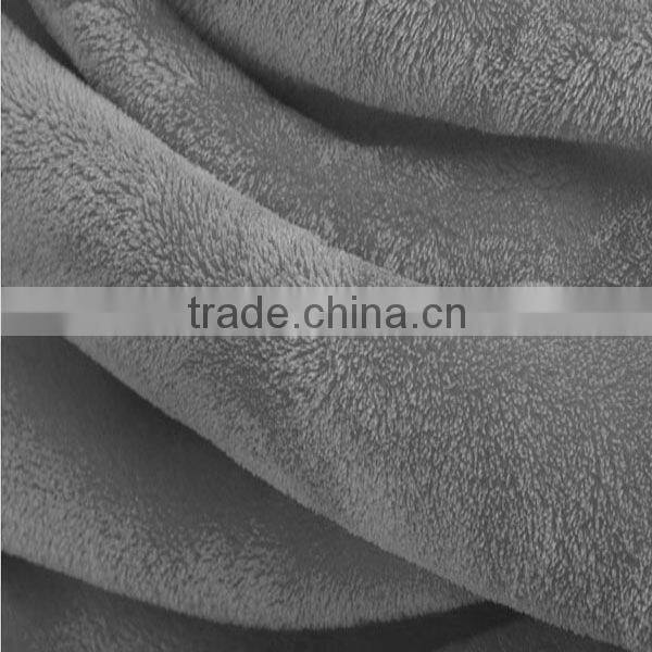 Grey colour long pire coral fleece fabric for garment
