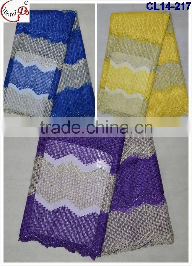 CL14-217 Fahioable embroidery tulle lace fabric 2016 french lace fabric for dressing