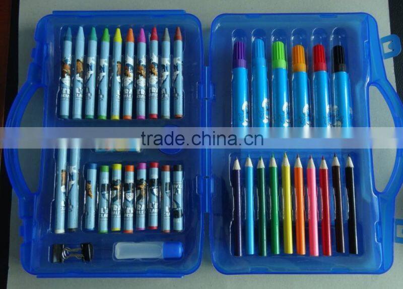 plastci case children crayons drawing set drawing case PP material