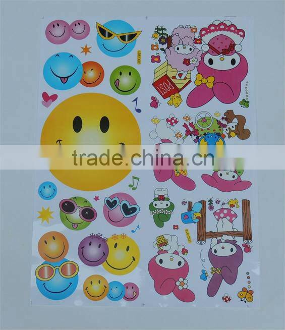 colorful printed wall sticker