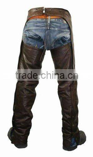 Mens Brown Leather Chaps