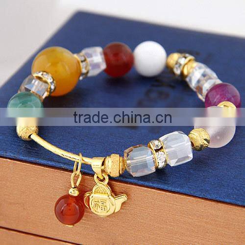 2015 fashion bracelet jewelry, bracelet for sale, crystal bead bracelet