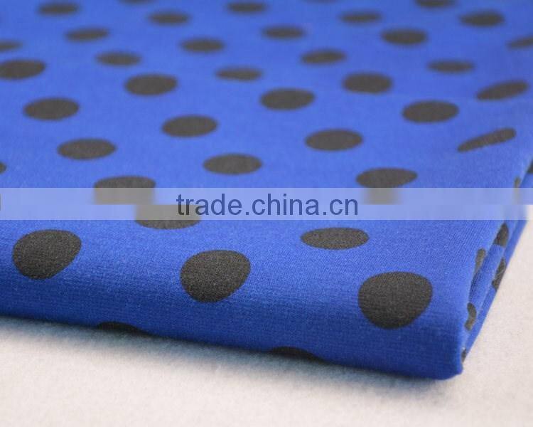 Jiufan textile printed knitting fabric for dress