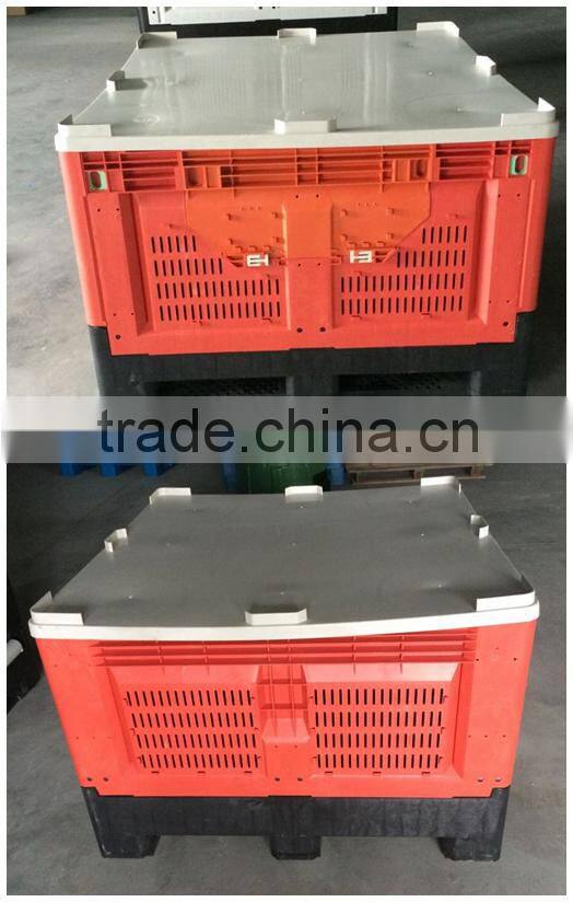 Australia size plastic foldable box pallet with perforated surface