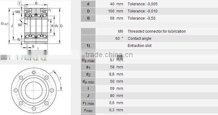 ZKLF40100-2RS-2AP axial angular contact ball bearings ZKLF 40100 2RS 2AP