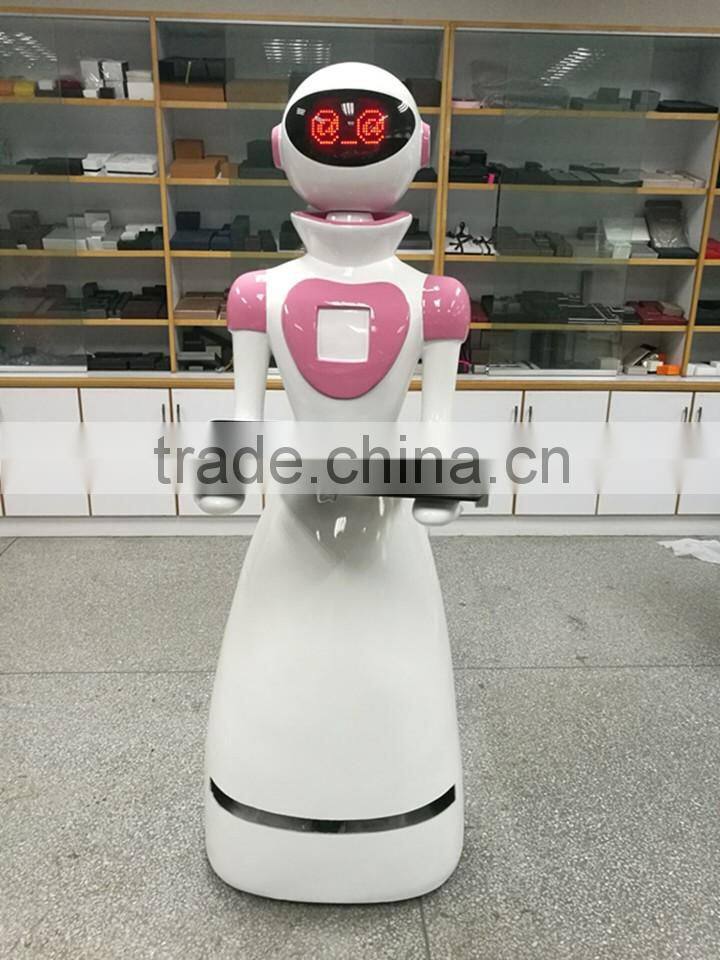 Intelligent Beauty Humanoid Robot Waiter Controlled by Remote