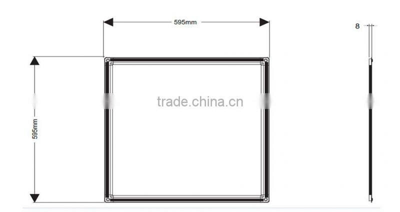 600*600 40W Dimmable 0-10V&Push silm led square panel light lighting with CE RoHS flicker free driver