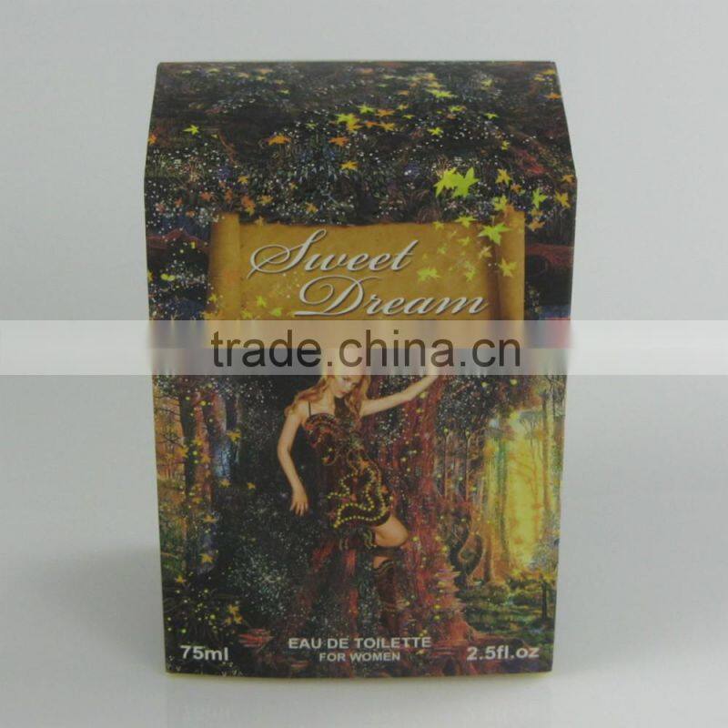 cartoon printing paper perfume box for lady