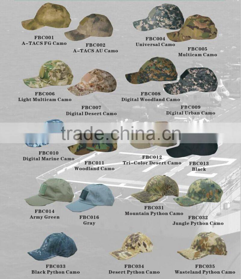 Black python camo softtextile military cap