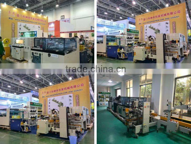 automatic beverage heat shrink sleeve wrapping machine with pe shrinkable film