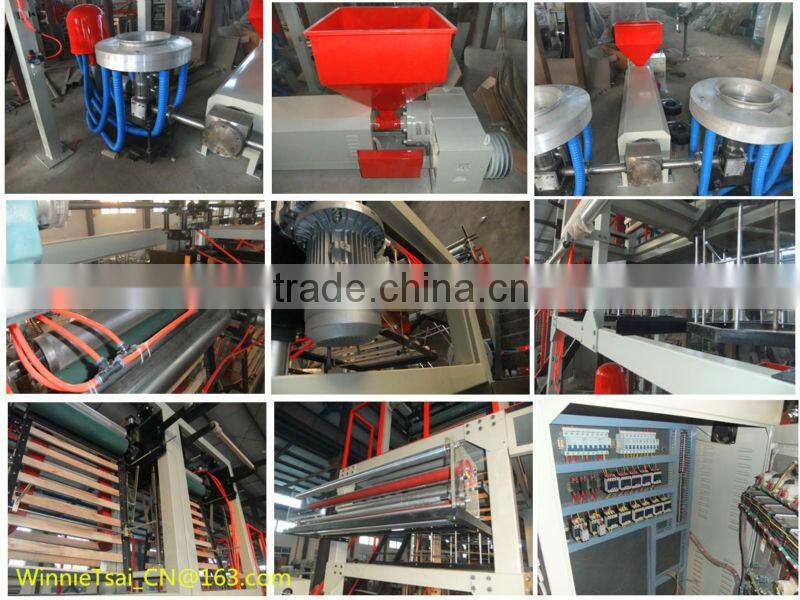 PE double head film extruding machine Automatic Plastic Bag Film Blowing Machine