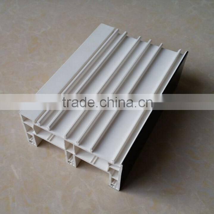 112mm Series pvc windows and doors profile 3 tracks 5 chambers quality pvc sliding window and door profile