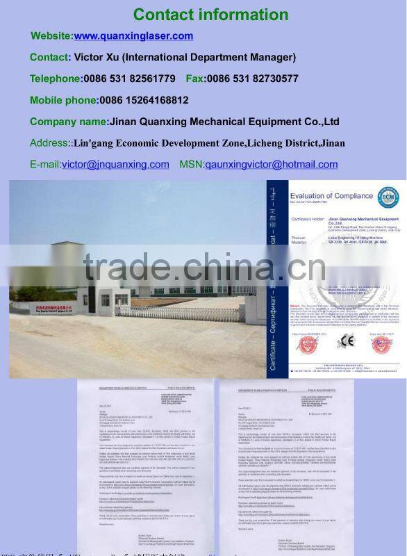 CO2 laser engraving machine with front-back open QX-5030