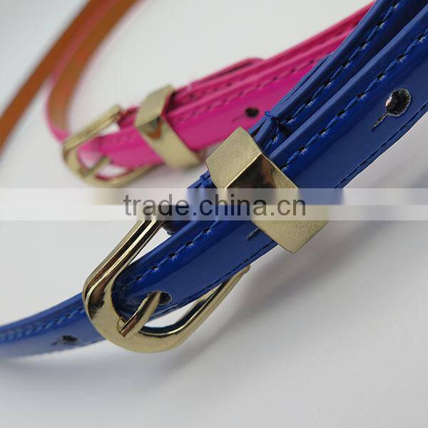 Lady's fashion skinny pearlite layer belt