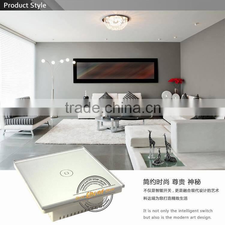 CE Approval Glass Panel Smart Wall Touch Sensitive Light Switch
