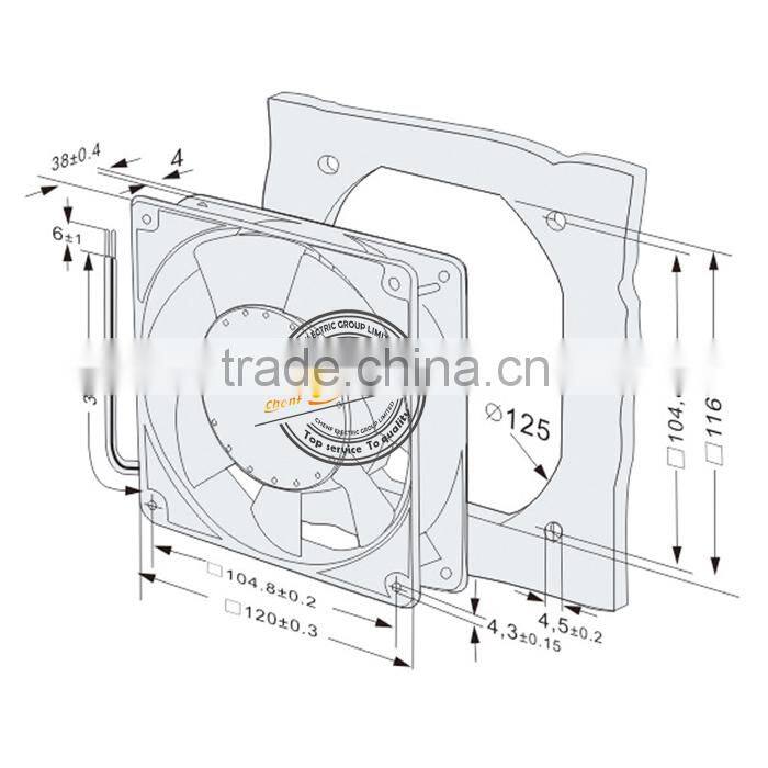 China Manufacture Electrical Industrial AC Axial Fan With CE Approval