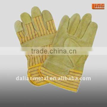 blue grain leather working gloves