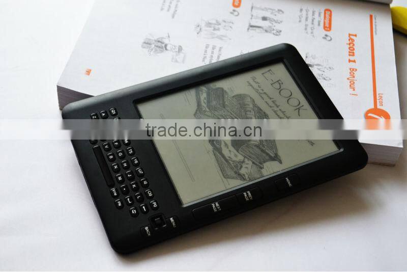 6 inch ebook with e ink screen,keybaord,wifi and touched panel